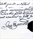 Sorocold\'s signature